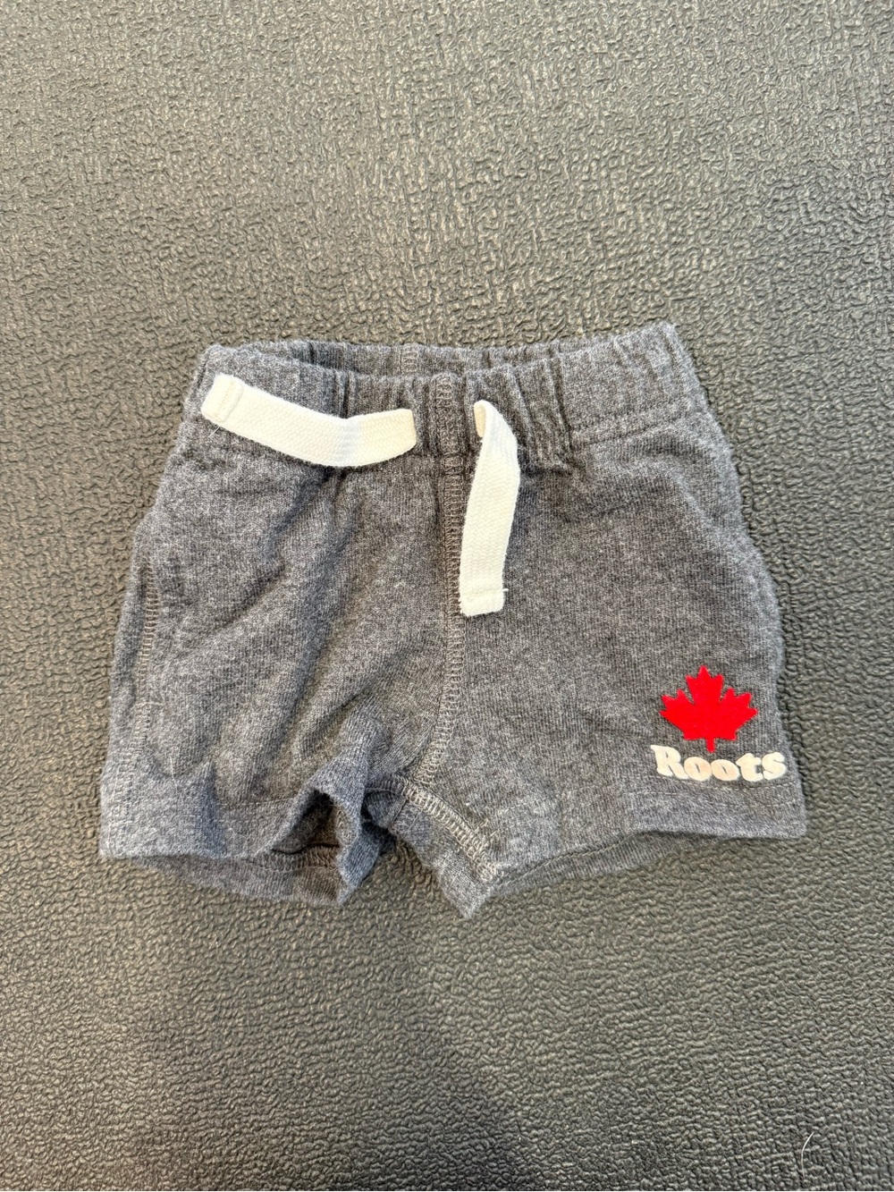 Roots Gray Shorts with Red Maple Logo